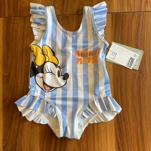 NWT H&M 9-12M Minnie Swimsuit
